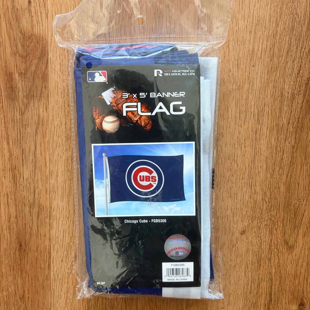 Chicago Cubs 3' x 5' Banner Flag - Blue and Red